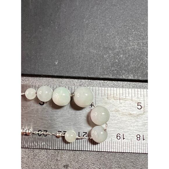 Burmese jade adjustable bolo sterling silver bracelet - Picture 6 of 15